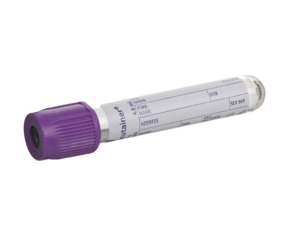 Tubes de prélèvement sanguin BD Vacutainer 4 ml EDTA K3 lavande
