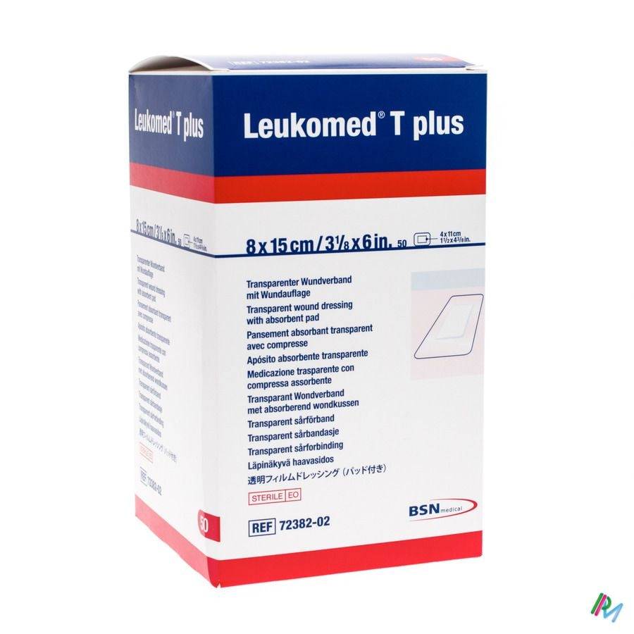 Pansements en film transparent Leukomed T Plus, 8 cm x 15 cm