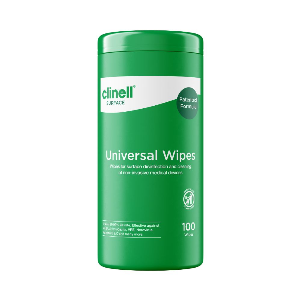 Clinell Universal Sanitizing Wipe Tub 100 lingettes