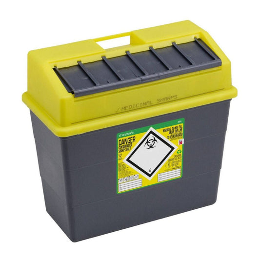 Bac à déchets tranchants Sharpsafe jaune de 30 litres