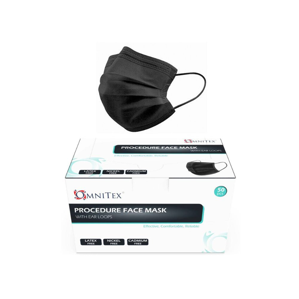 Masque chirurgical de type IIR x 50 (noir)