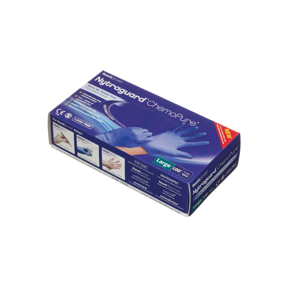 Gants en nitrile Nytraguard Chemopure, boîte de 100