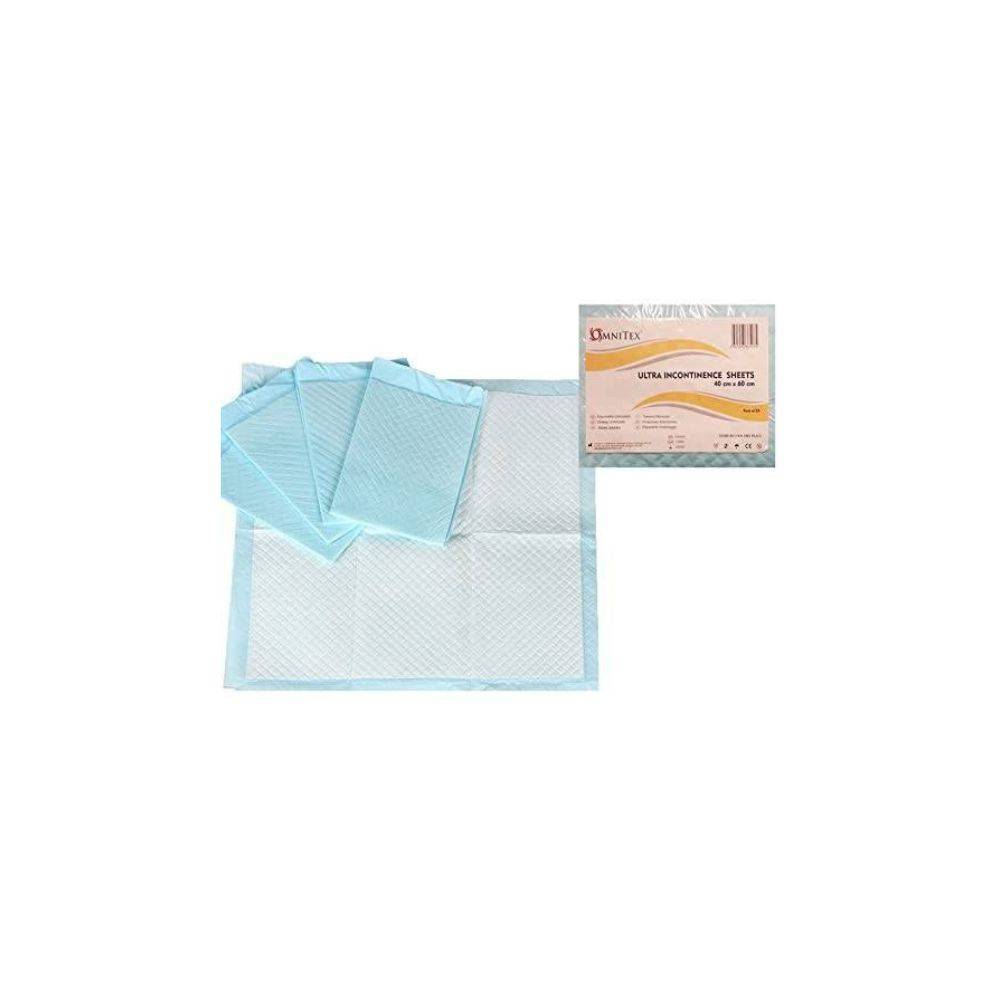Omnitex Lot de 25 draps jetables pour incontinence pour chaise, 40 cm x 60 cm