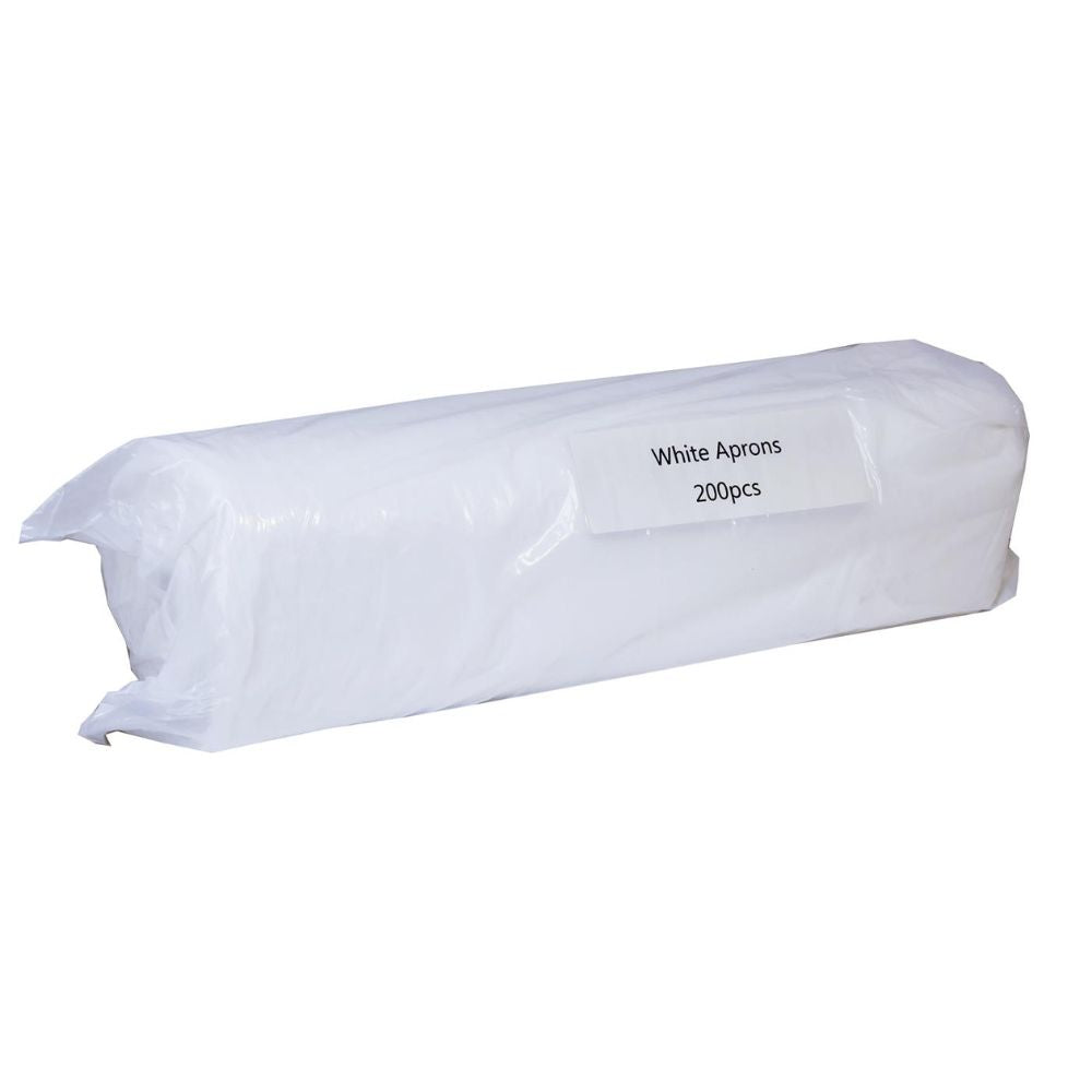 White Premium Disposable Aprons on a Roll Pack of 200