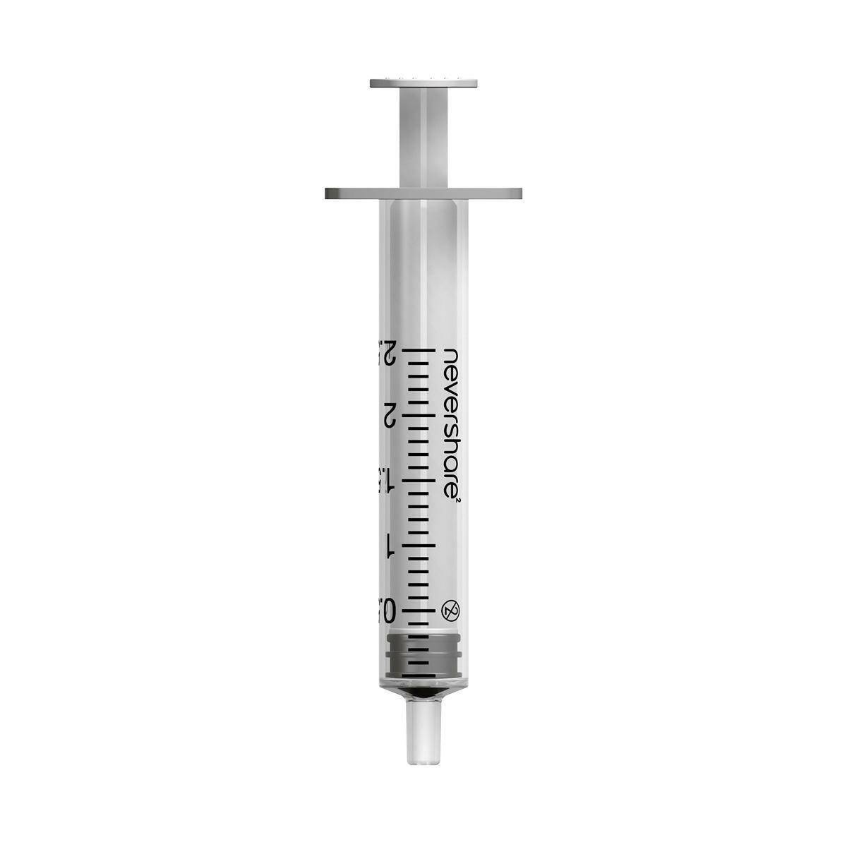 Seringues Luer Slip blanches Nevershare de 2,5 ml
