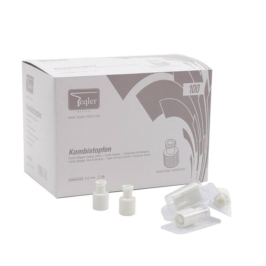 Bouchons de seringue stériles blancs, bouchon combiné, raccord Luer