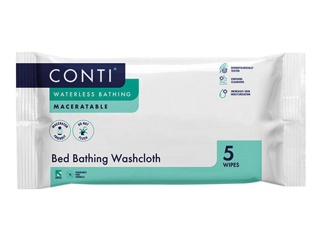 Conti Gant de Bain Macératable Lit Sans Parfum 5 Lingettes