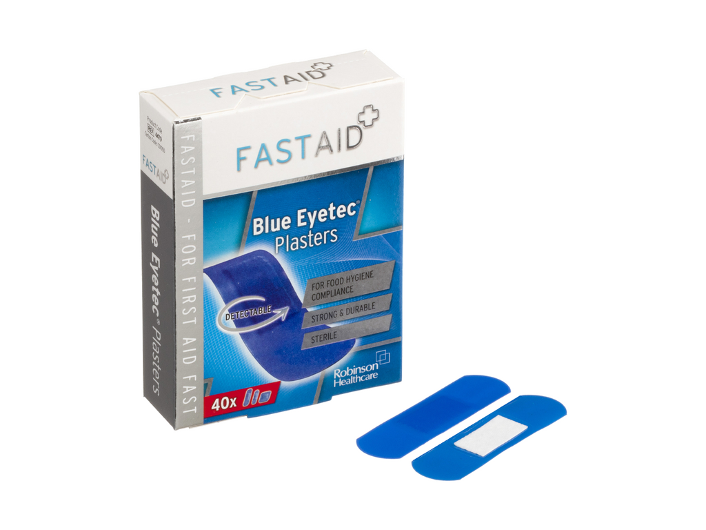 Pansements Eyetec Bleus Stériles Fast Aid 40 Pansements Assortis En 3 Tailles