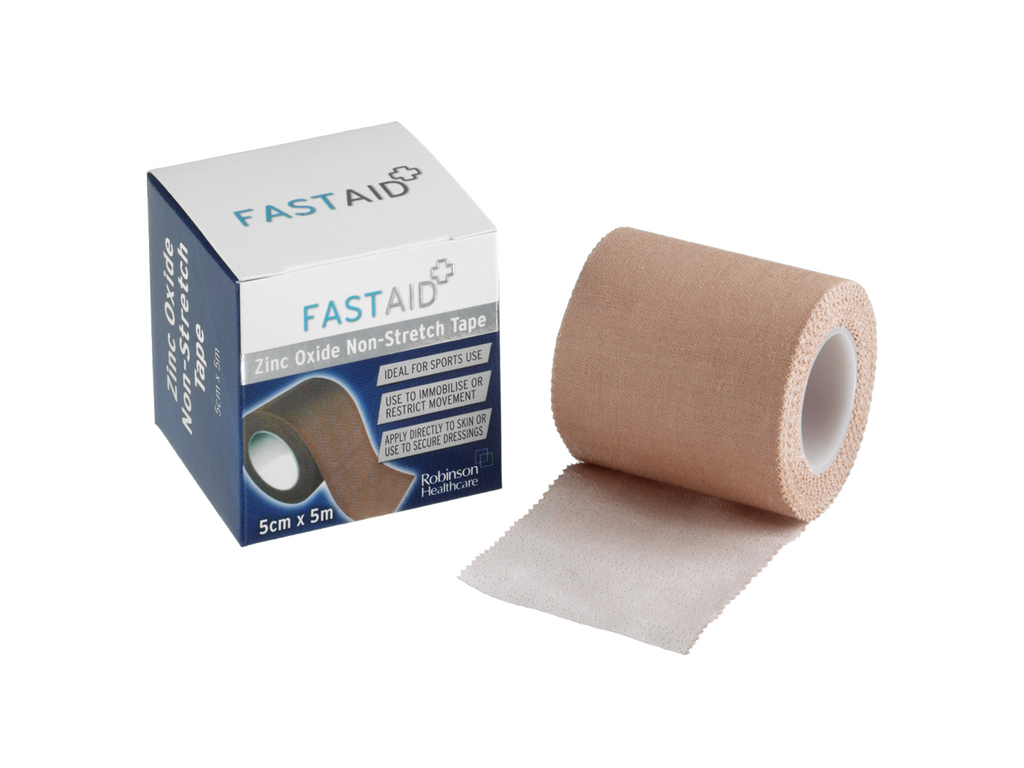 Ruban adhésif non extensible Fast Aid en oxyde de zinc 5 cm x 5 m
