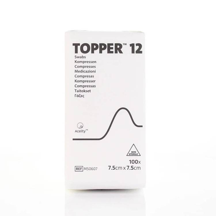 Topper 7,5 cm x 7,5 cm 12 écouvillons Paquet de 100