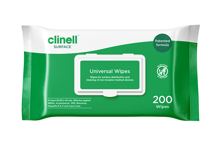 Clinell Lingettes Désinfectantes Universelles 200 Lingettes