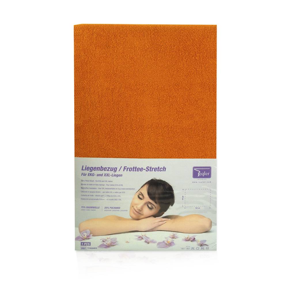 80 x 195 cm Terry Fitted Sheet for Exam & ECG Tables Caramel - UKMEDI