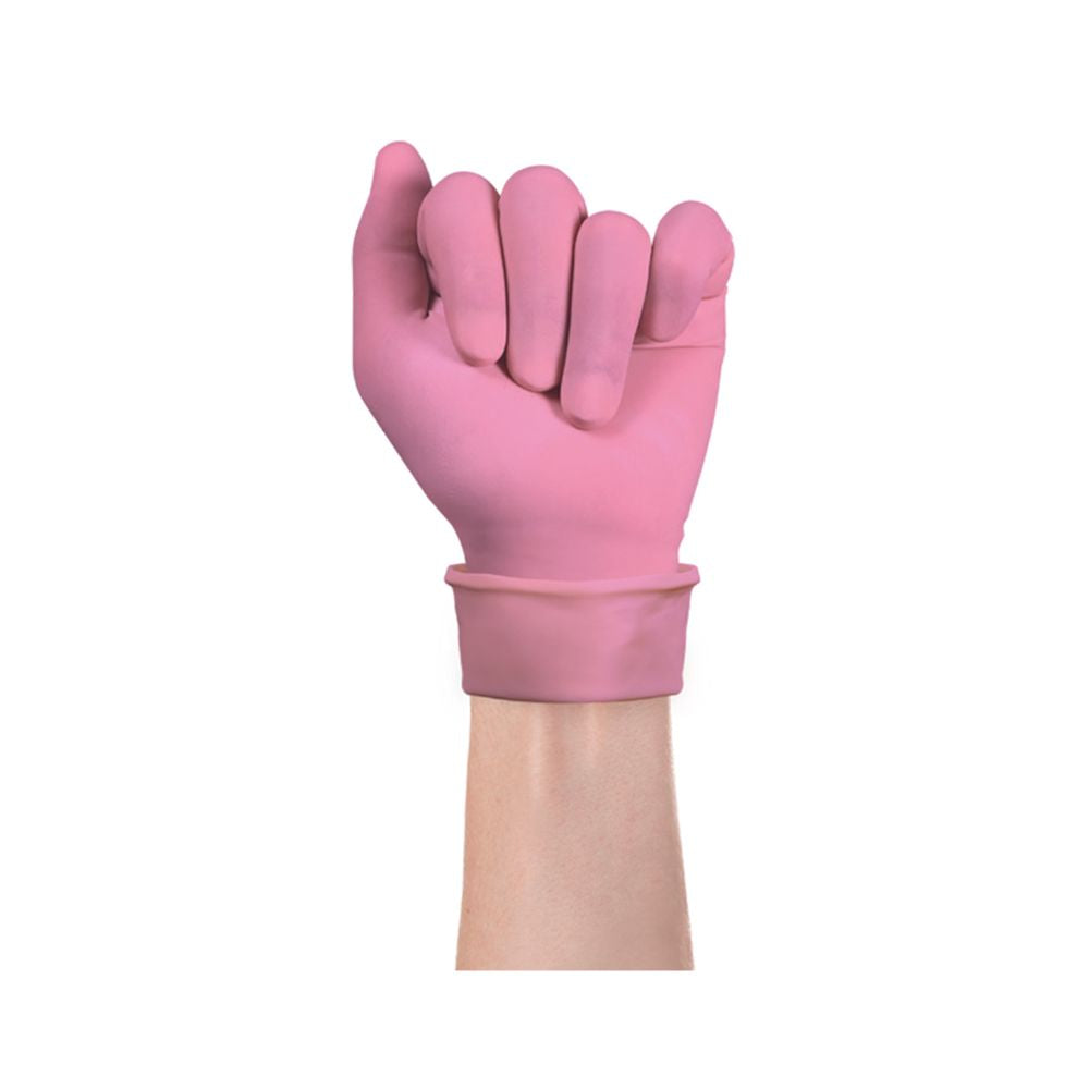 Boîte de 100 gants d’examen en nitrile rose Ansell Micro-Touch NitraFree