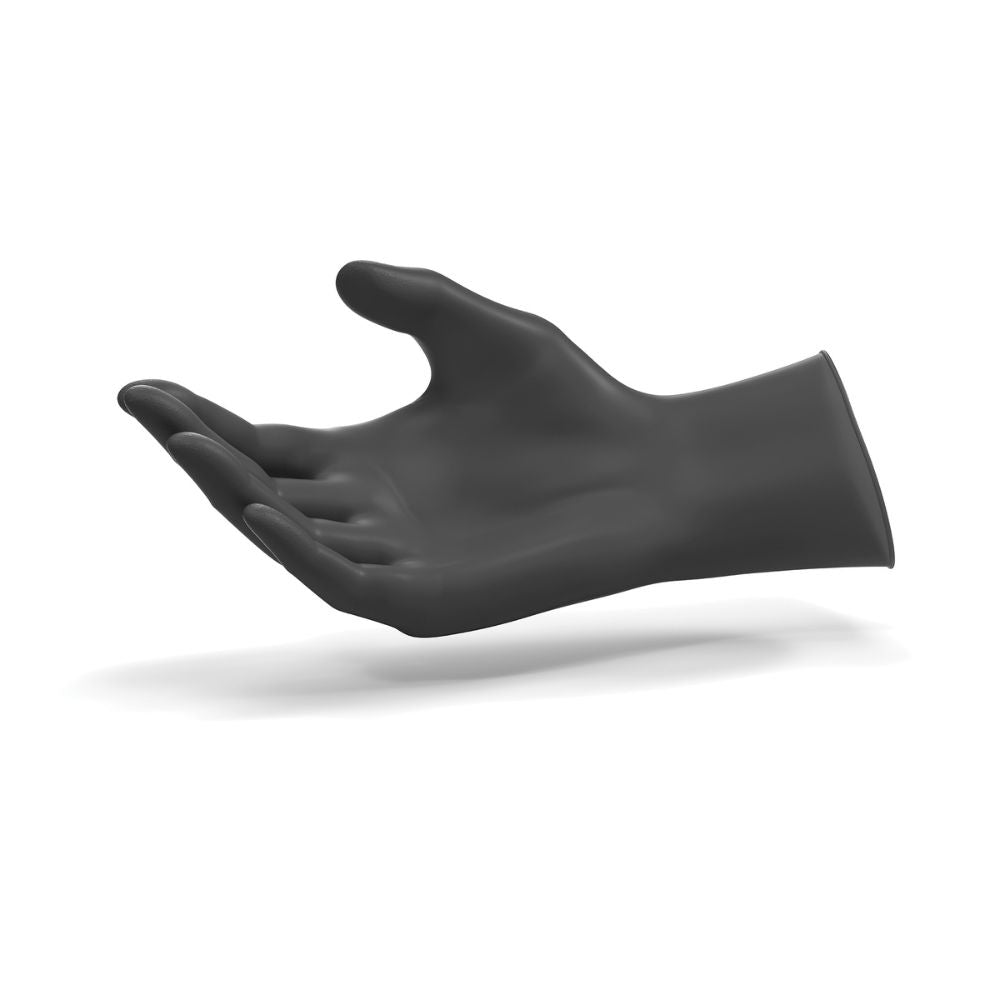 Boîte de 100 gants d’examen en nitrile noir Ansell Microflex MidKnight Touch