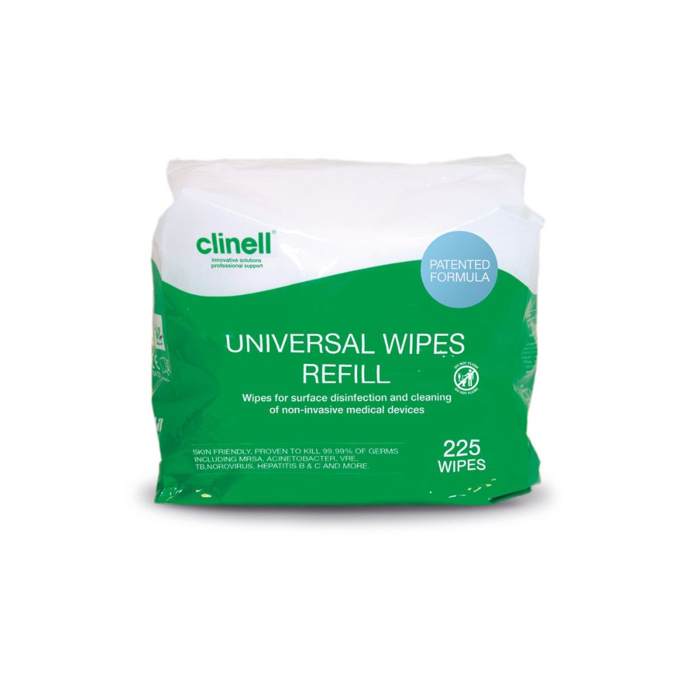 Lingettes universelles Clinell en pot de 225