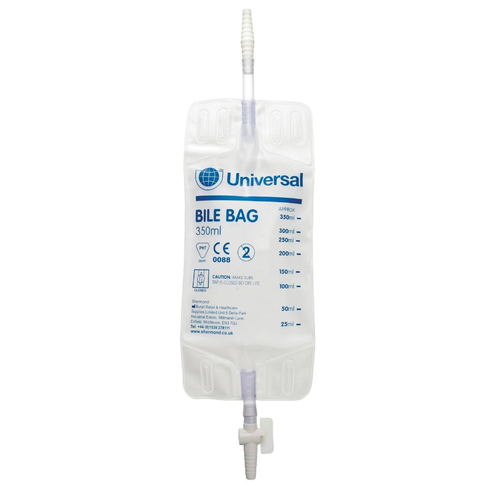 Sacs stériles de collecte de bile de 350 ml avec connecteur Ryles/Kehrs