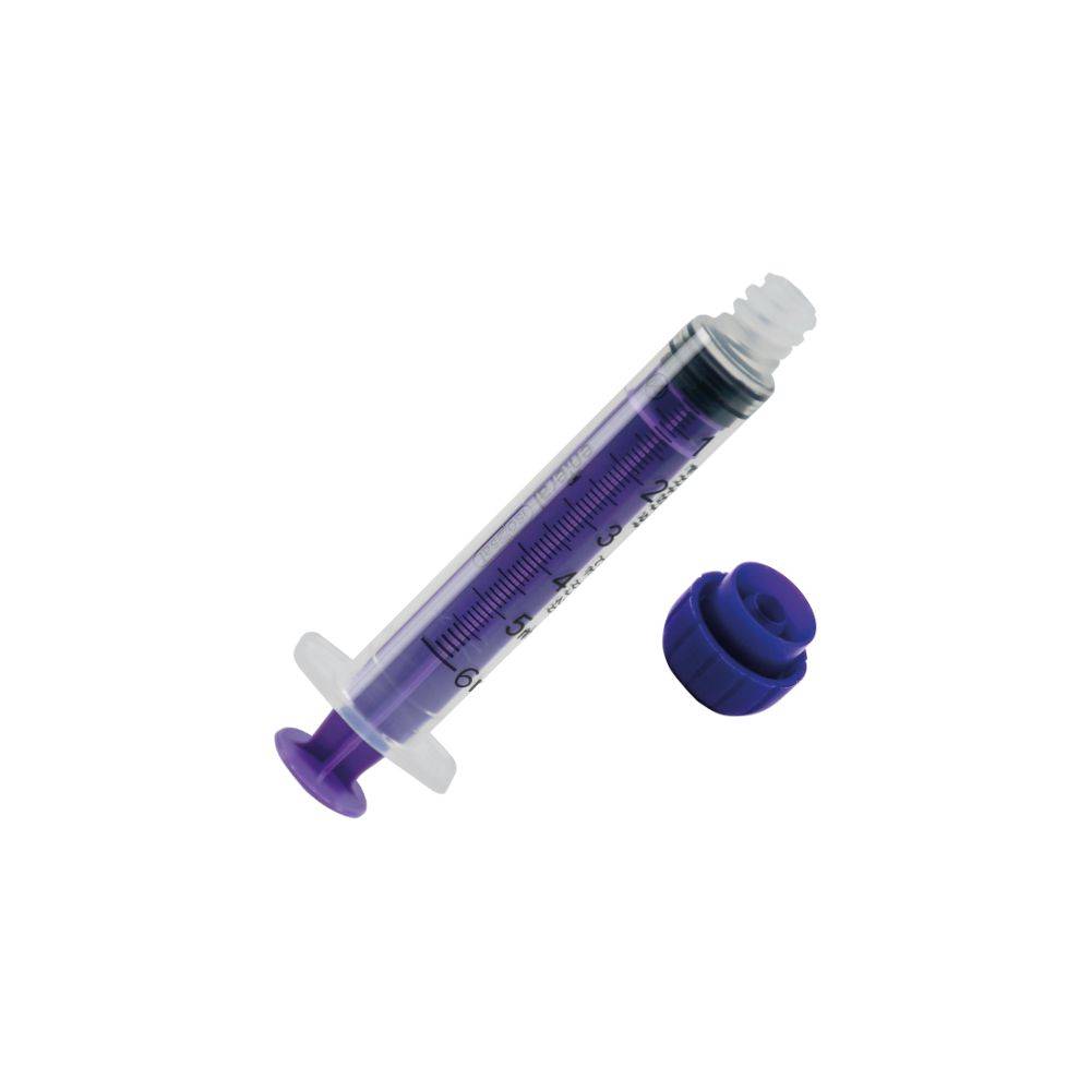 Syringe jetable ISOSAF à faible dose ENFit de 6 ml et capuchon à emboîtement