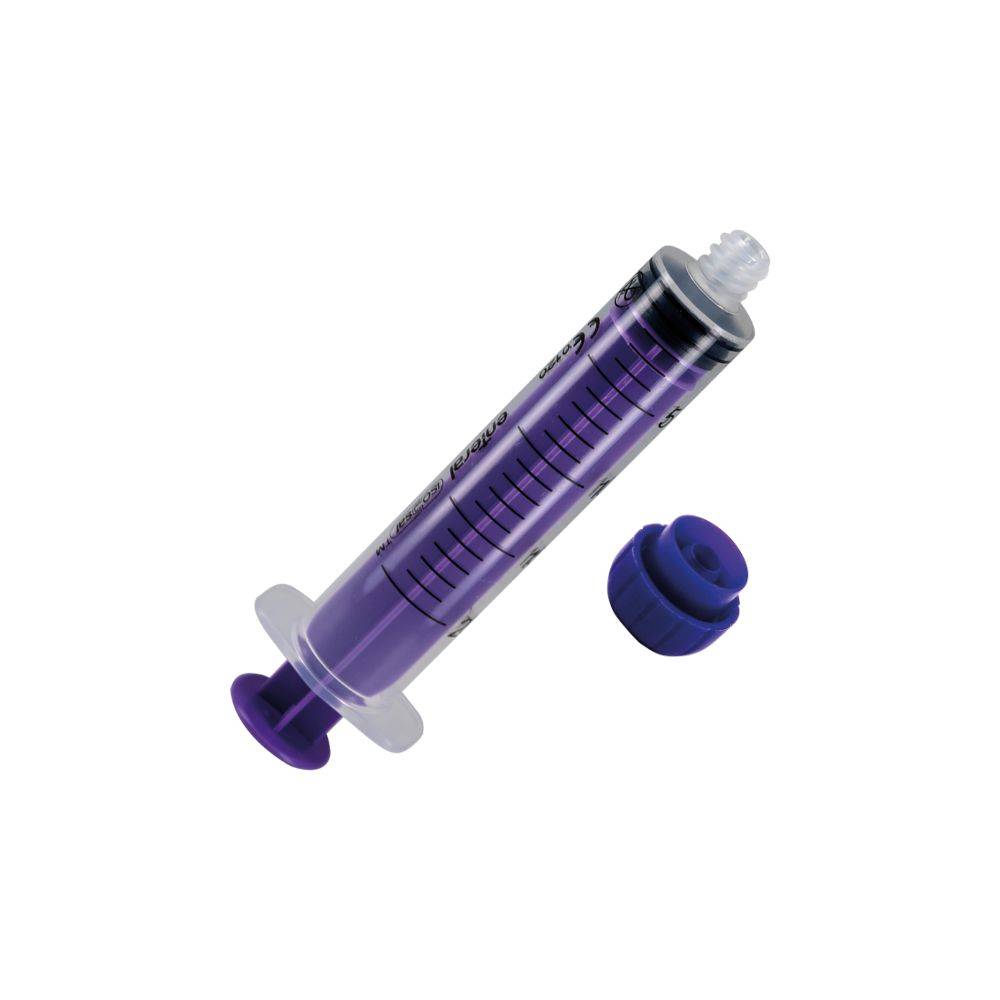 Syringe jetable ISOSAF ENFit standard de 20 ml et capuchon à emboîtement