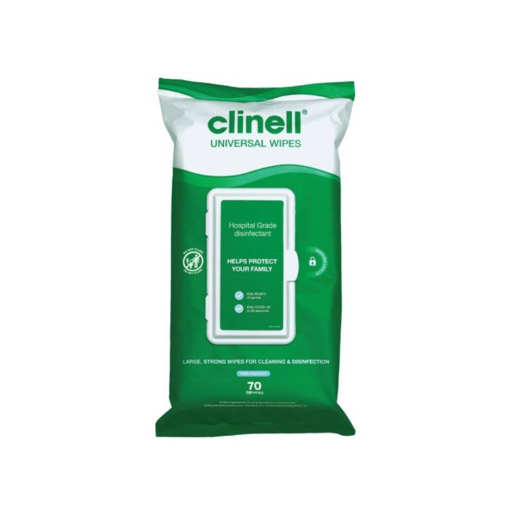 Lingettes universelles Clinell, lot de 70