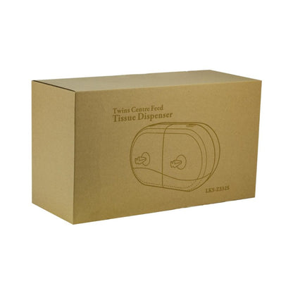 PRO Twin Mini Centrefeed Toilet Tissue Dispenser White