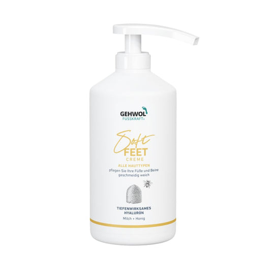 500ml Gehwol Fusskraft Soft Feet Cream with Milk and Honey pump dispenser