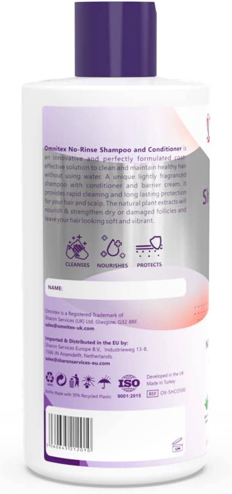 Shampooing et après-shampooing sans rinçage Omnitex 500ml
