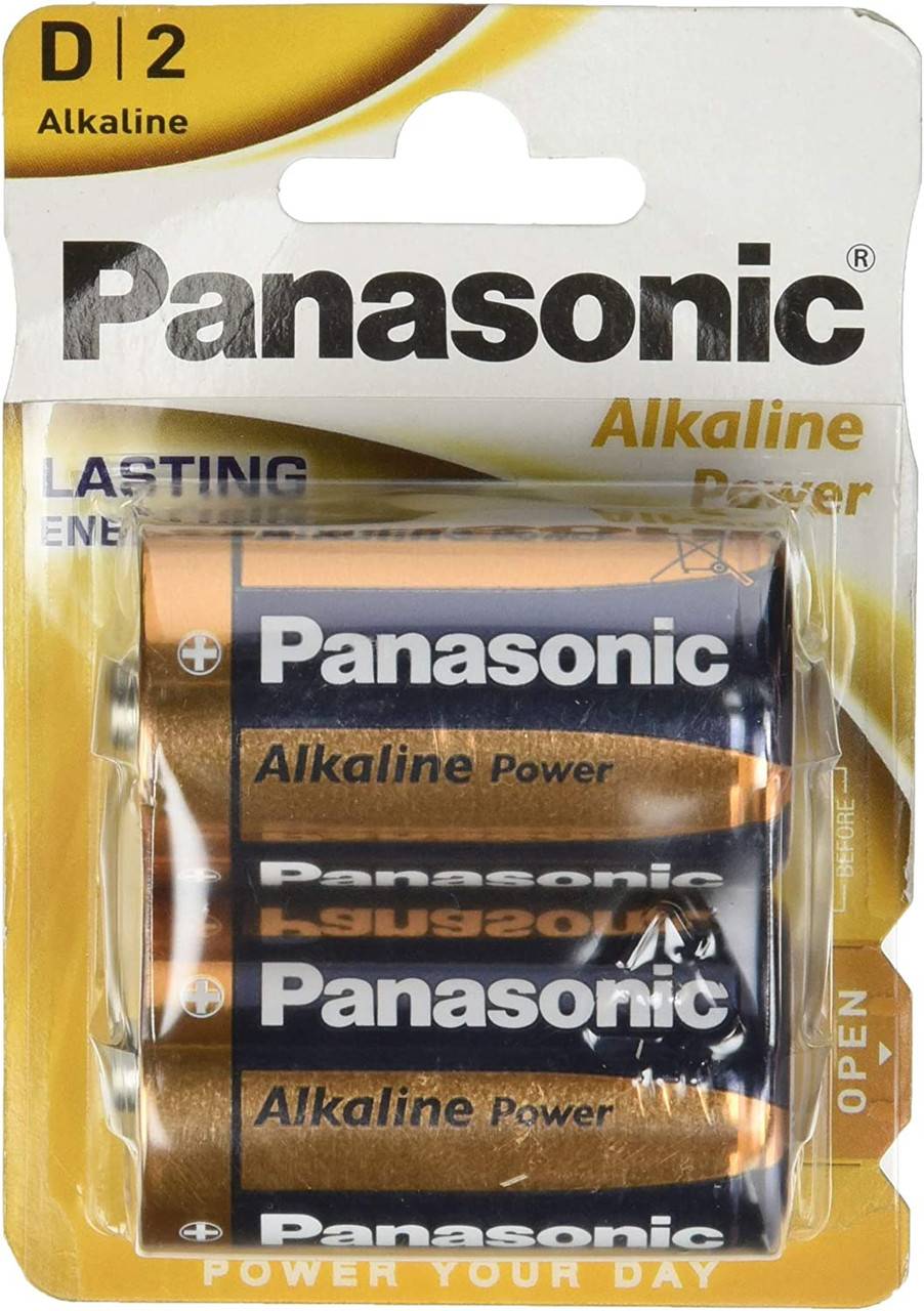 Pack de 2 piles Panasonic D Cell