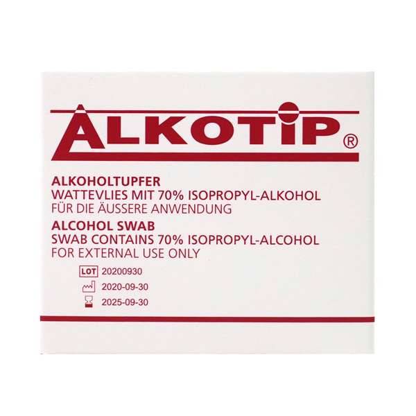 Alkotip 70% tampons d'alcool pré-injection paquet de 250