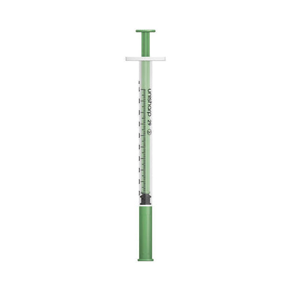 Seringue et aiguille Unisharp vertes 1 ml 0,5 pouce 29 g u100