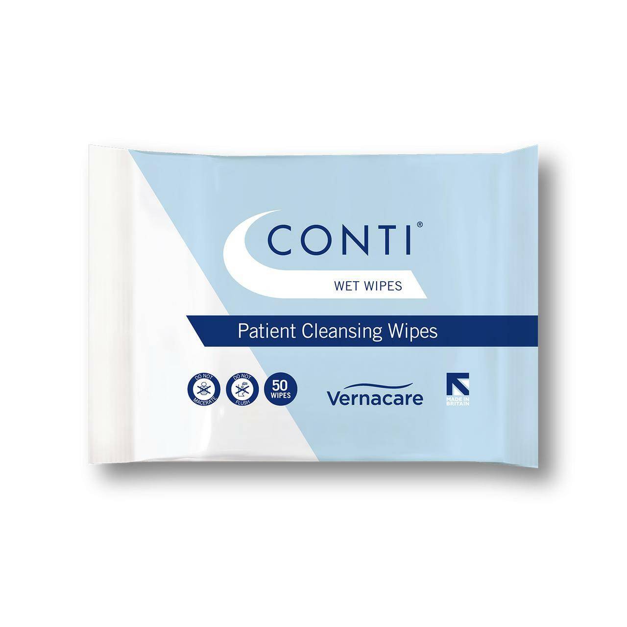 Conti Wet Wipes 29,5 x 22 cm Lingettes nettoyantes pour la peau x 50