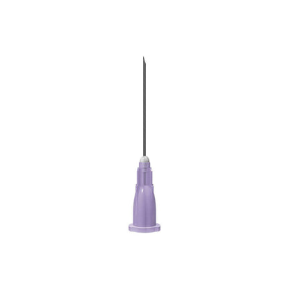 24 g d'aiguilles sterican BBraun violettes de 2,5 cm, 0,55 x 25 mm.