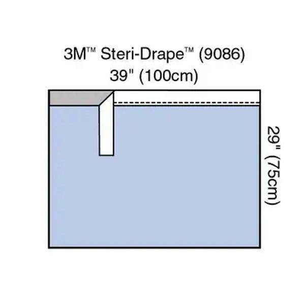 Champ de serviette adhésif Steri-Drap 3M, 100 cm x 75 cm