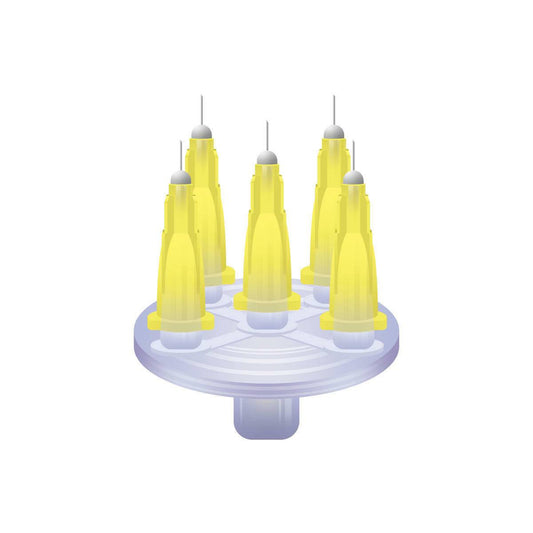 Injecteur multiple circulaire méso-relle jaune 30 g, 4 mm x 5