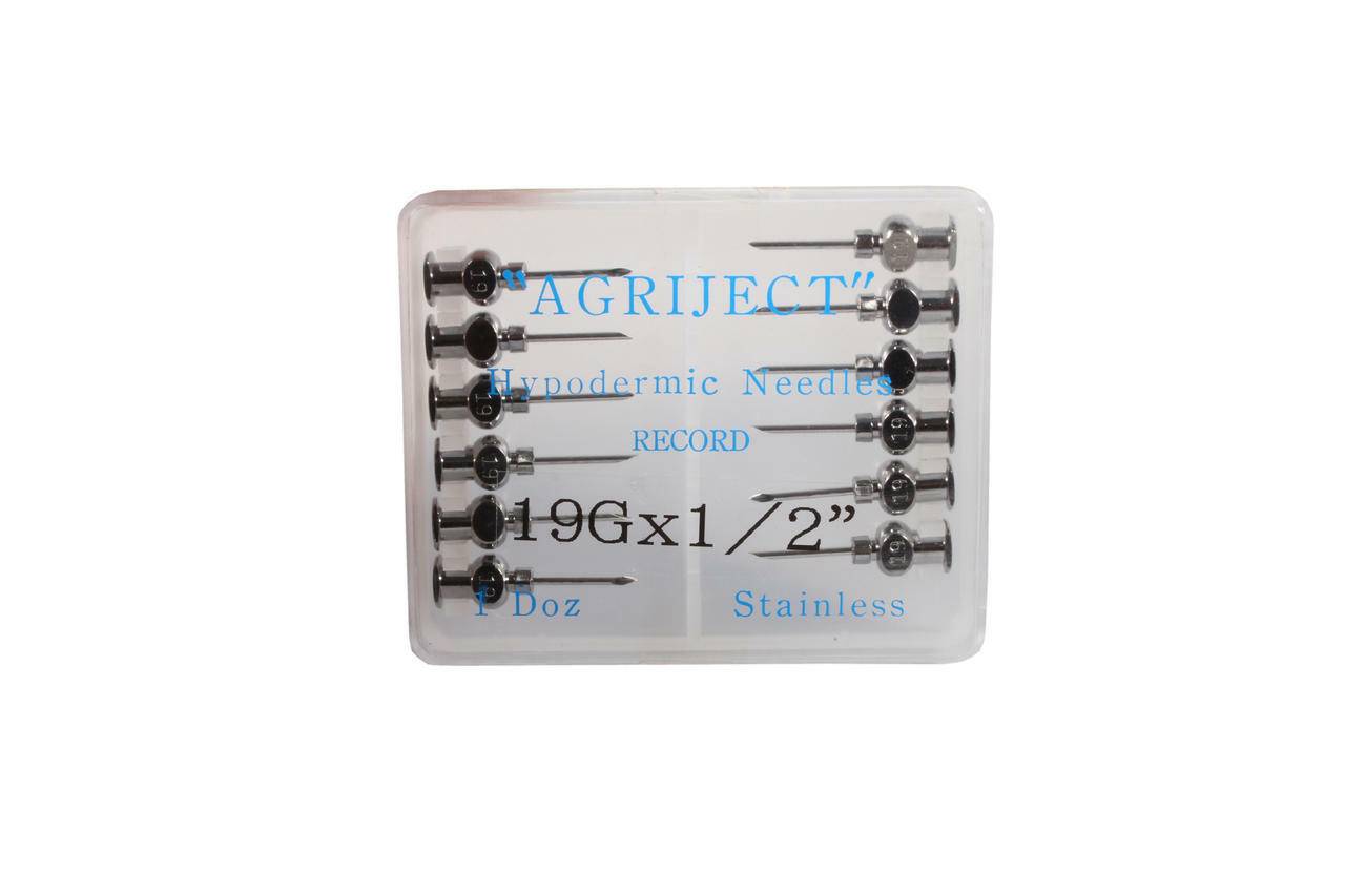 Aiguilles Agriject Record Fit 19 g 1/2 pouce x 12