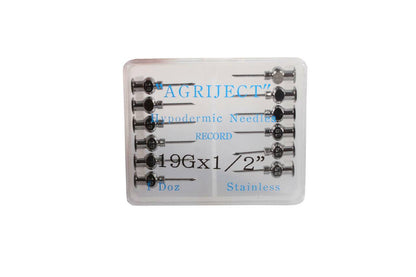 Aiguilles Agriject Record Fit 19 g 1/2 pouce x 12