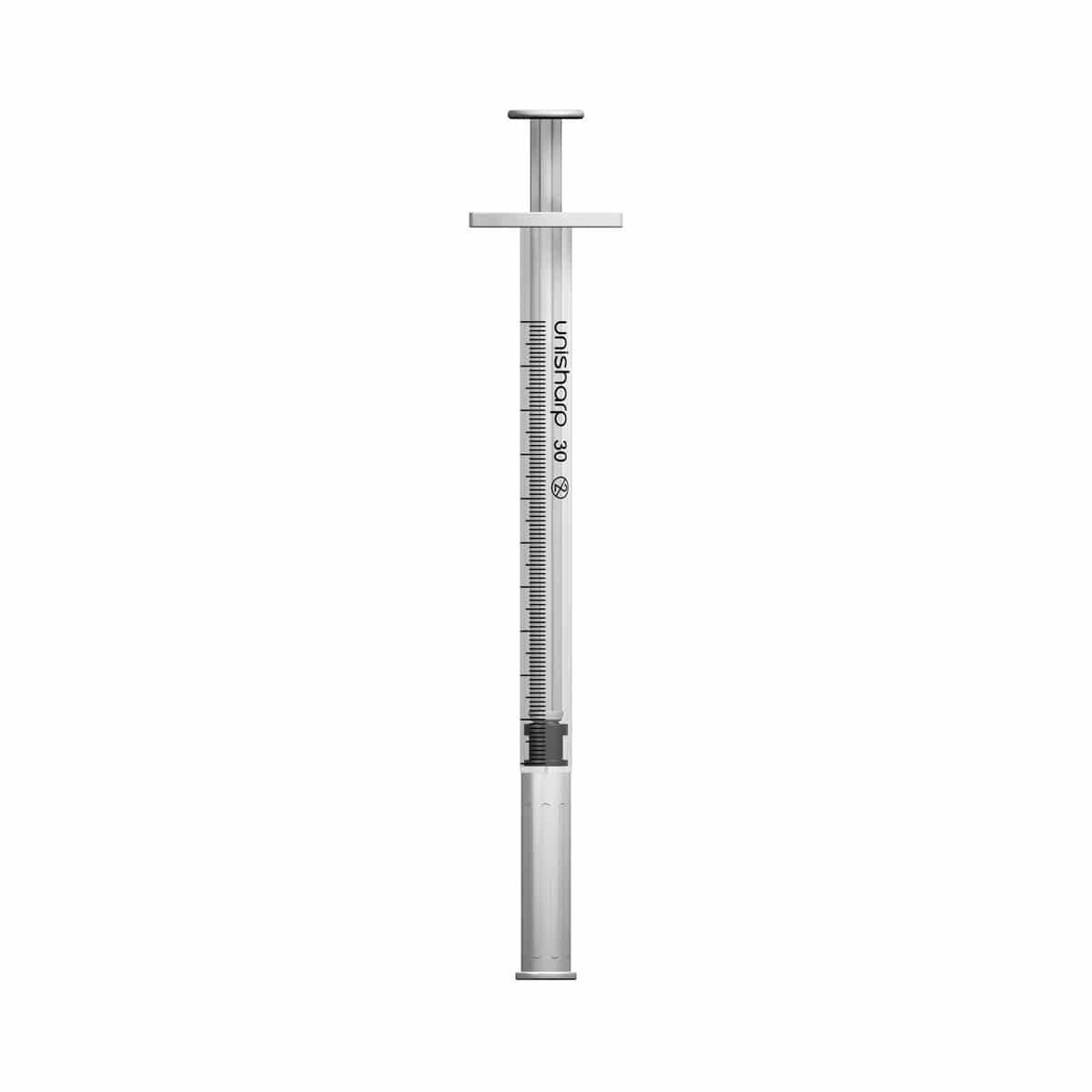 Seringue et aiguille Unisharp 1 ml 0,5 pouce 30 g u100