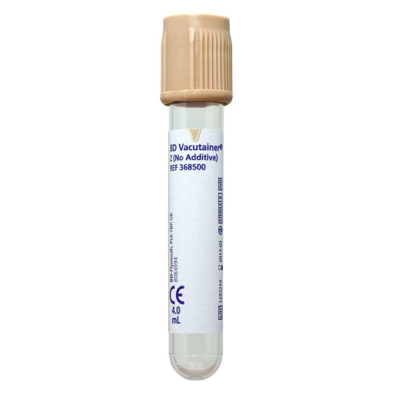 Tube BD Vacutainer 4 ml pour analyse d'urine Dessus beige