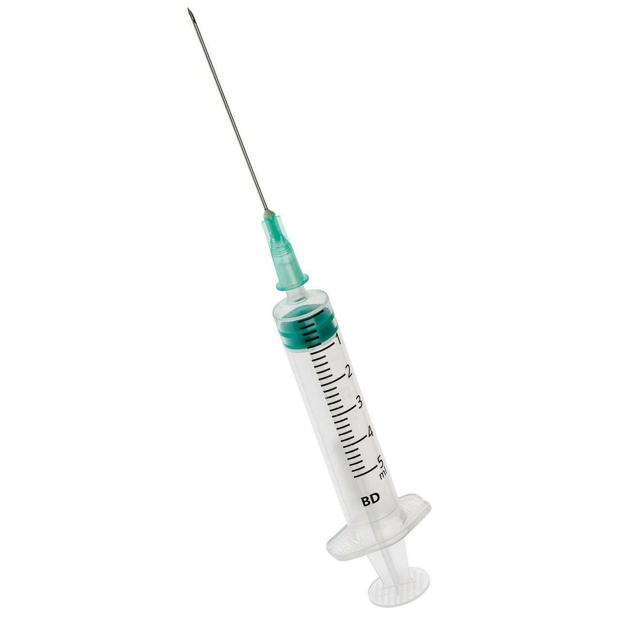 Seringue et aiguille BD Emerald Luer Slip 5 ml + 21 g 1,5"