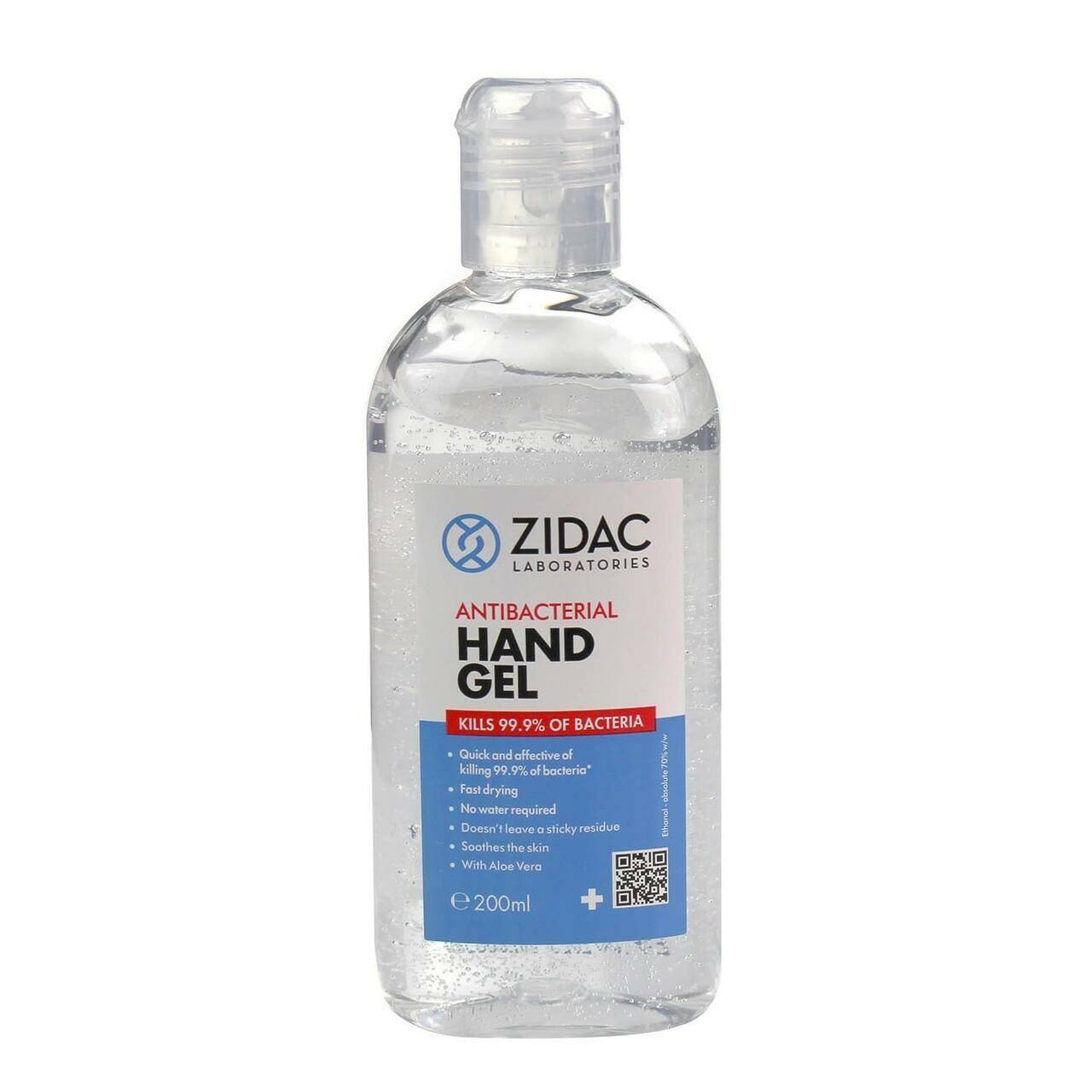 Zidac Gel Antibactérien pour les Mains 200 ml