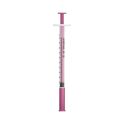 Seringue et aiguille Unisharp rose 1 ml 0,5 pouce 29 g u100