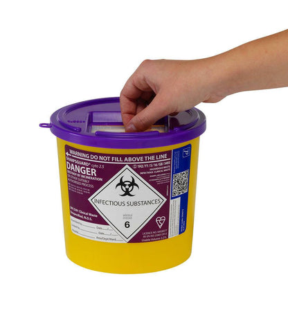 Poubelle pour objets tranchants Sharpsguard Purple Cyto de 2,5 litres