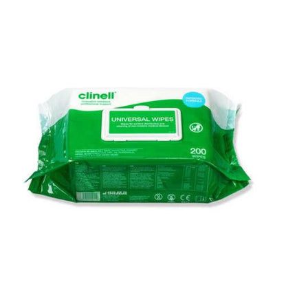 Clinell Lingettes Désinfectantes Universelles 200 Lingettes