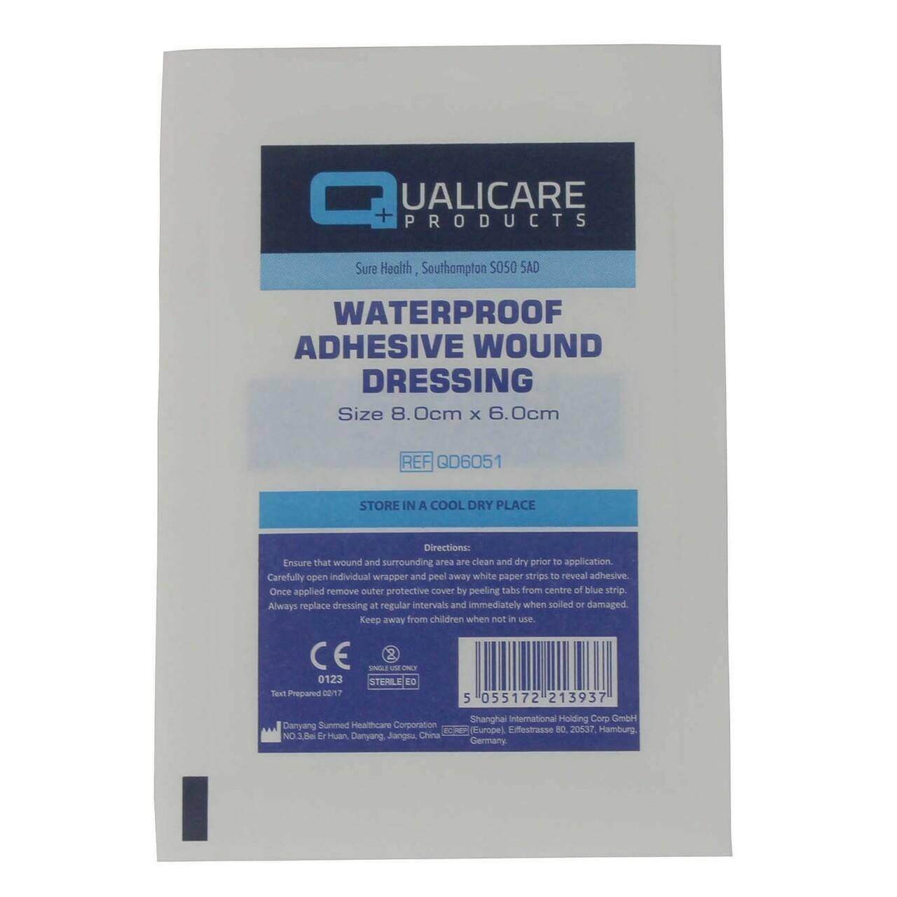 Waterproof Adhesive Wound Dressing 8cm x 6cm - UKMEDI