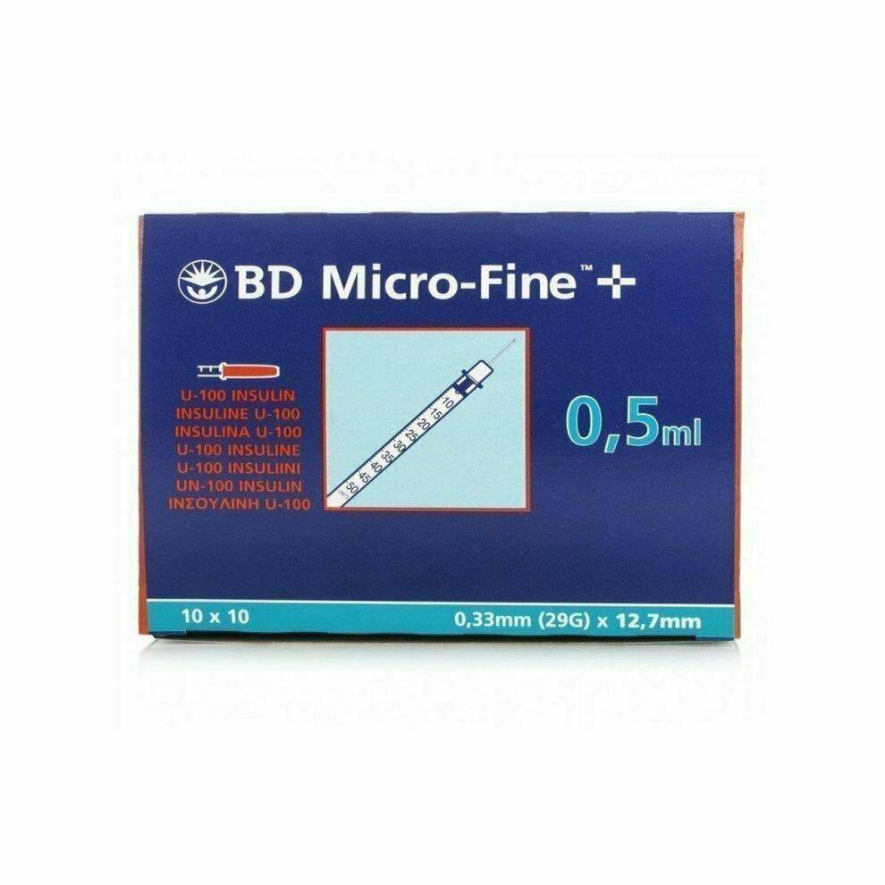 BD 0.5ml 29g 12.7mm BD Microfine Syringe and Needle u100 UKMEDI UK Medical Supplies