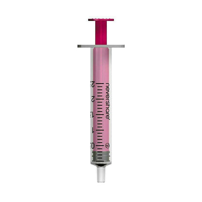 Seringues Luer Slip roses Nevershare de 2,5 ml