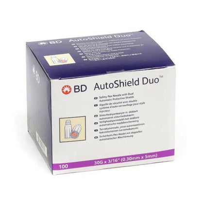 Aiguilles pour stylo BD AutoShield Duo 30 g x 5 mm Boîte de 100