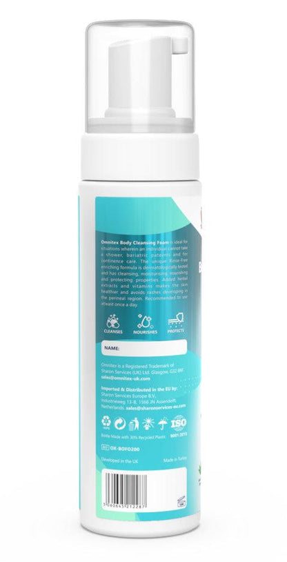 Omnitex 200ml Mousse Nettoyante pour le Corps Sans Rinçage