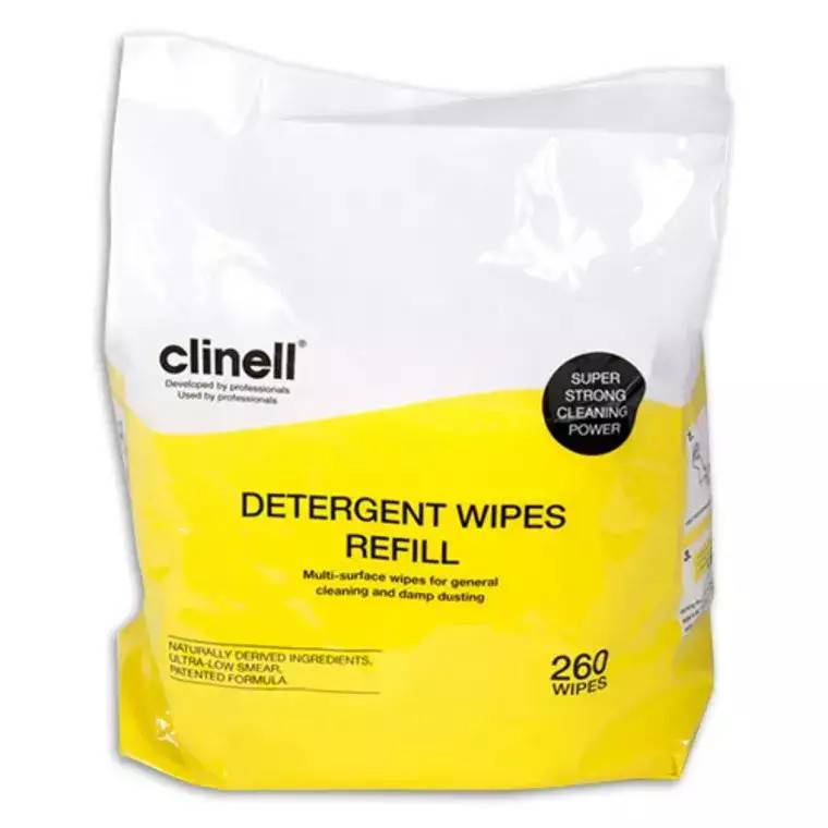 Recharge de lingettes détergentes Clinell, paquet de 260