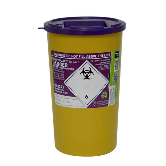 Poubelle pour objets tranchants Sharpsguard Purple Cyto de 5 litres