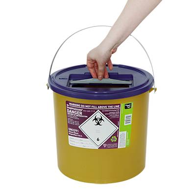 Poubelle pour objets tranchants Sharpsguard Purple Cyto de 11,5 litres